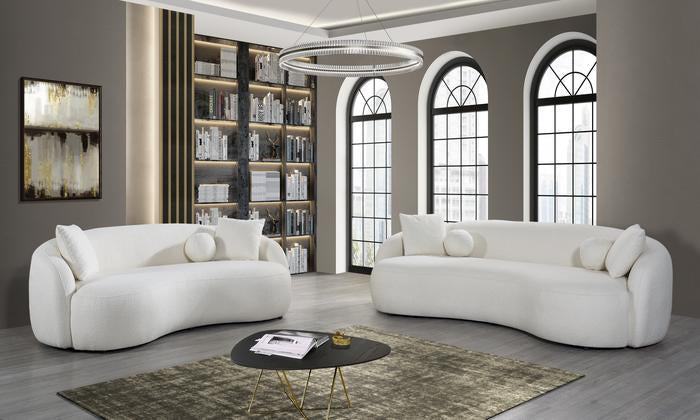 Ivory Boucle Sofa & Loveseat