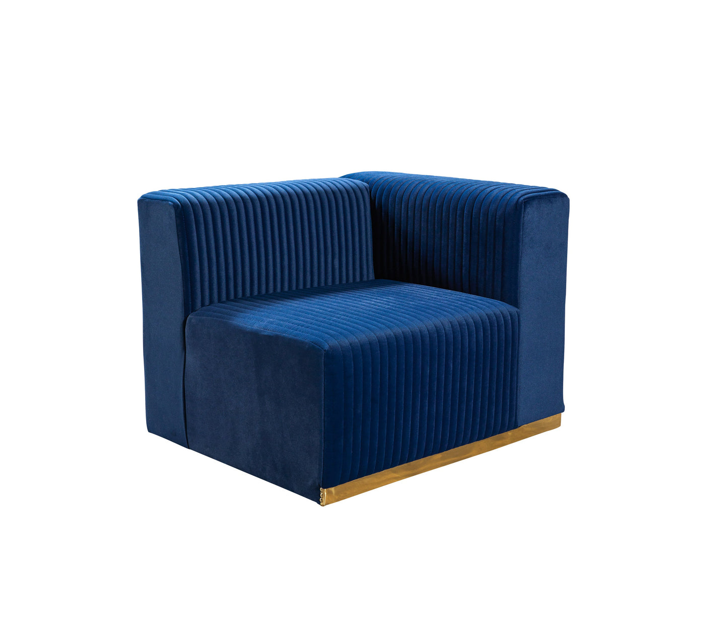 Juliana Blue Velvet 4-Piece Sectional