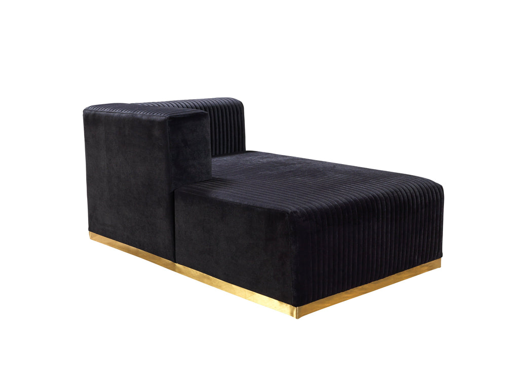 Juliana Orange Velvet 4-Piece 140" Sectional