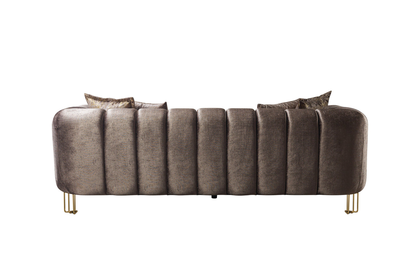 Santana Coffee Velvet Sofa