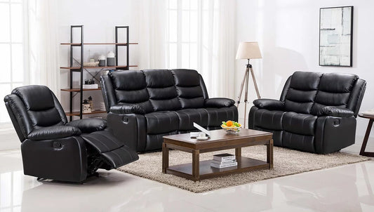 Allan Black Reclining Living Room set