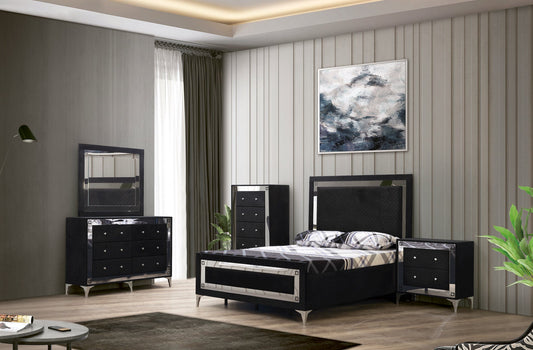 Angelina King Bedroom Sets-Black