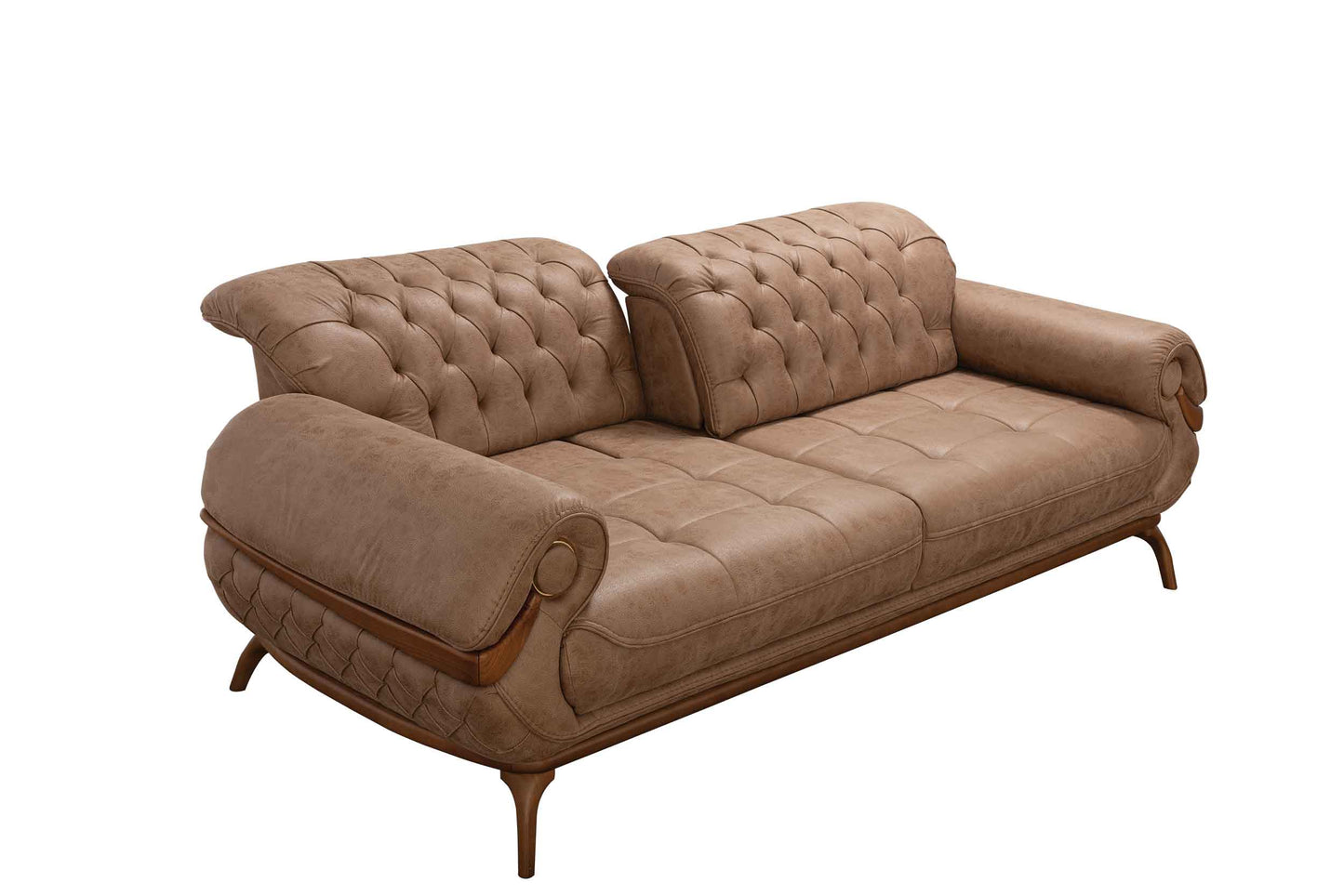 Boston Sofa & Loveseat Dark Brown