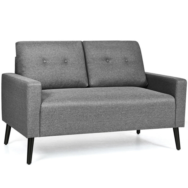 55 Inch Modern Upholstered Sofa Couch with Cloth Cushion