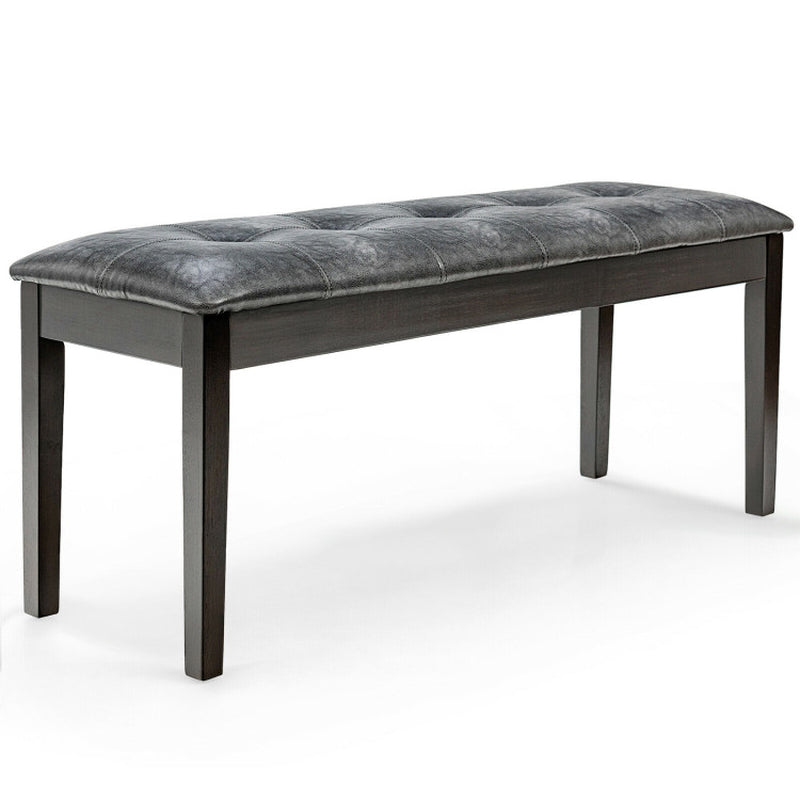 Traditional Upholstered PU Leather Dining Room Bench