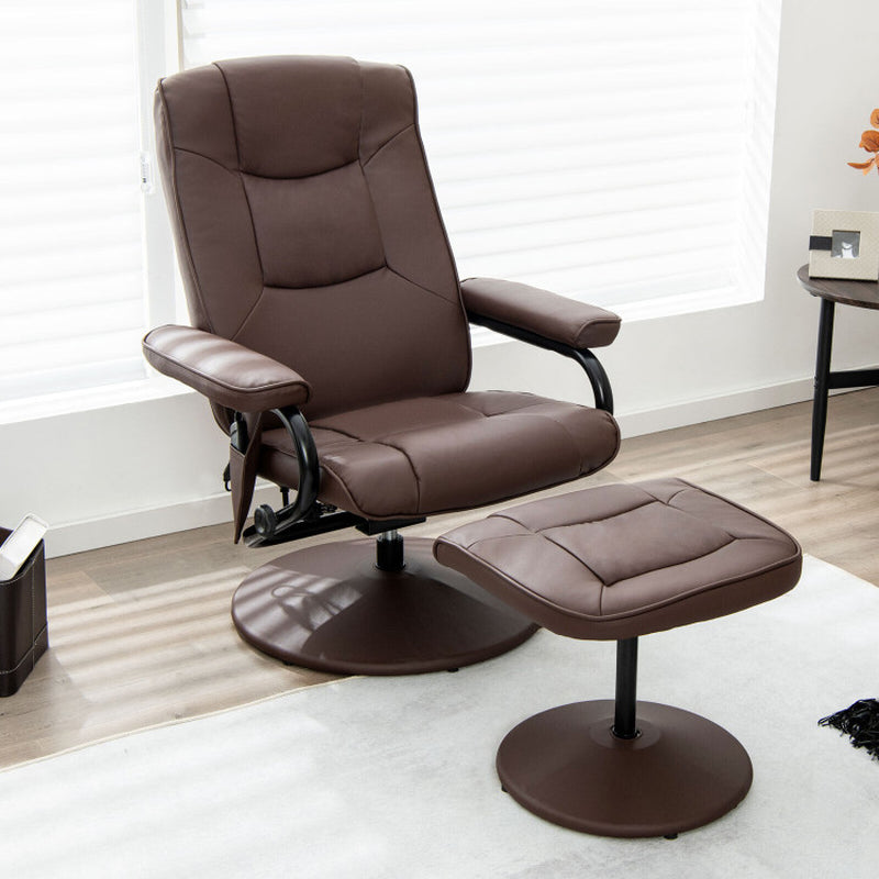 Leather massage discount chair with ottoman