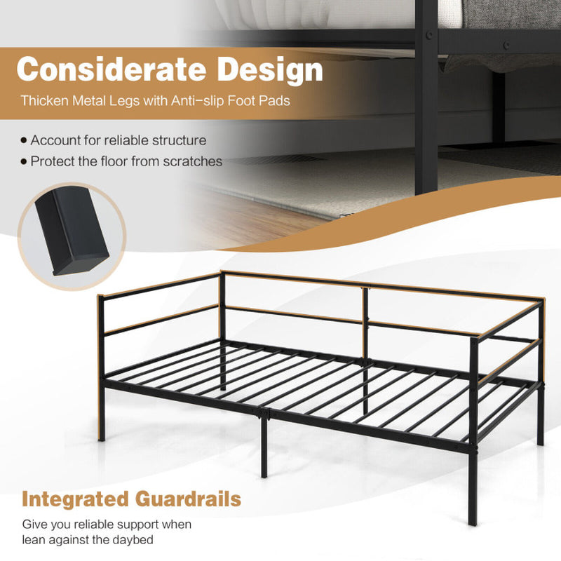 Twin Size Metal Daybed Frame for Living Room Bedroom