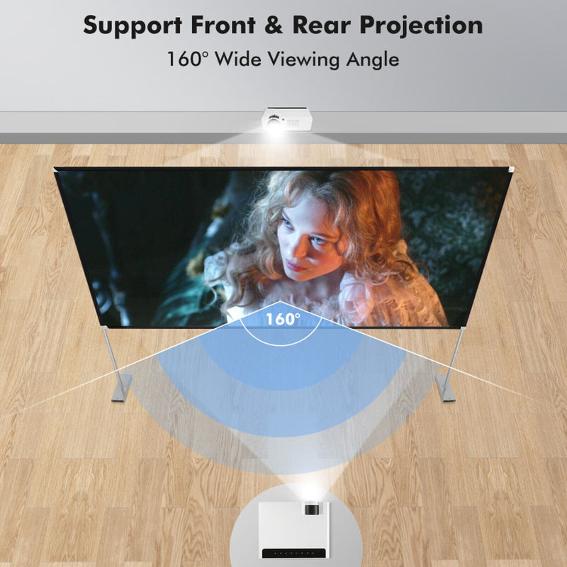 100/120 Inch Portable Projector Screen with Stand and Carry Bag