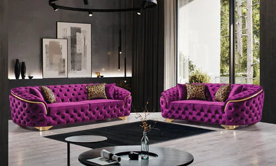 Lupe Purple Sofa & loveseat