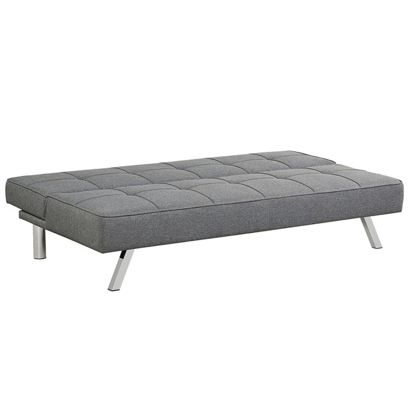 3-Seat Convertible Sofa Bed with High-Density Sponge for Living Room