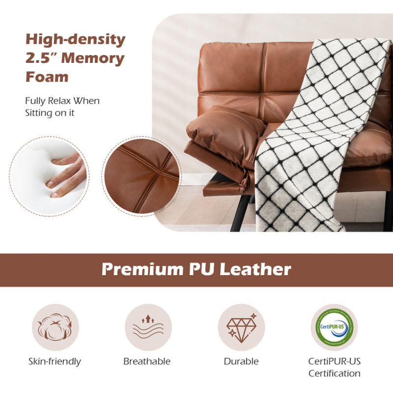 Convertible Memory Foam Futon Sofa Bed with Adjustable Armrest