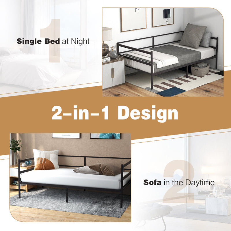 Twin Size Metal Daybed Frame for Living Room Bedroom