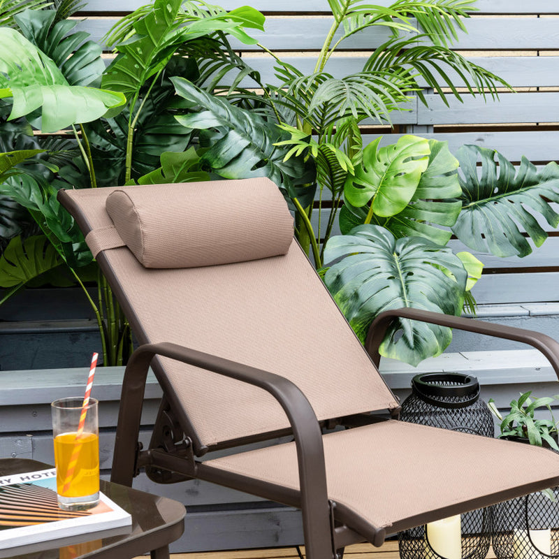 3 Pieces Stackable Patio Bistro Conversation Set with Adjustable Backrest