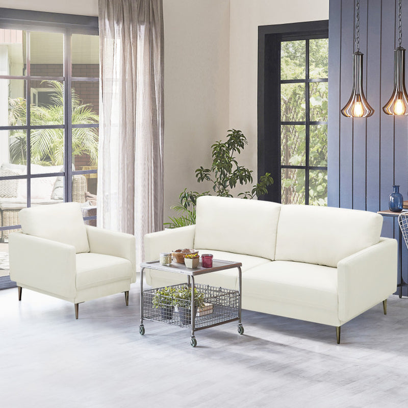 Modern Loveseat with Comfy Backrest Cushions