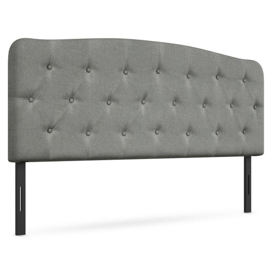 Full Size Faux Linen Upholstered Headboard with Adjustable Heights