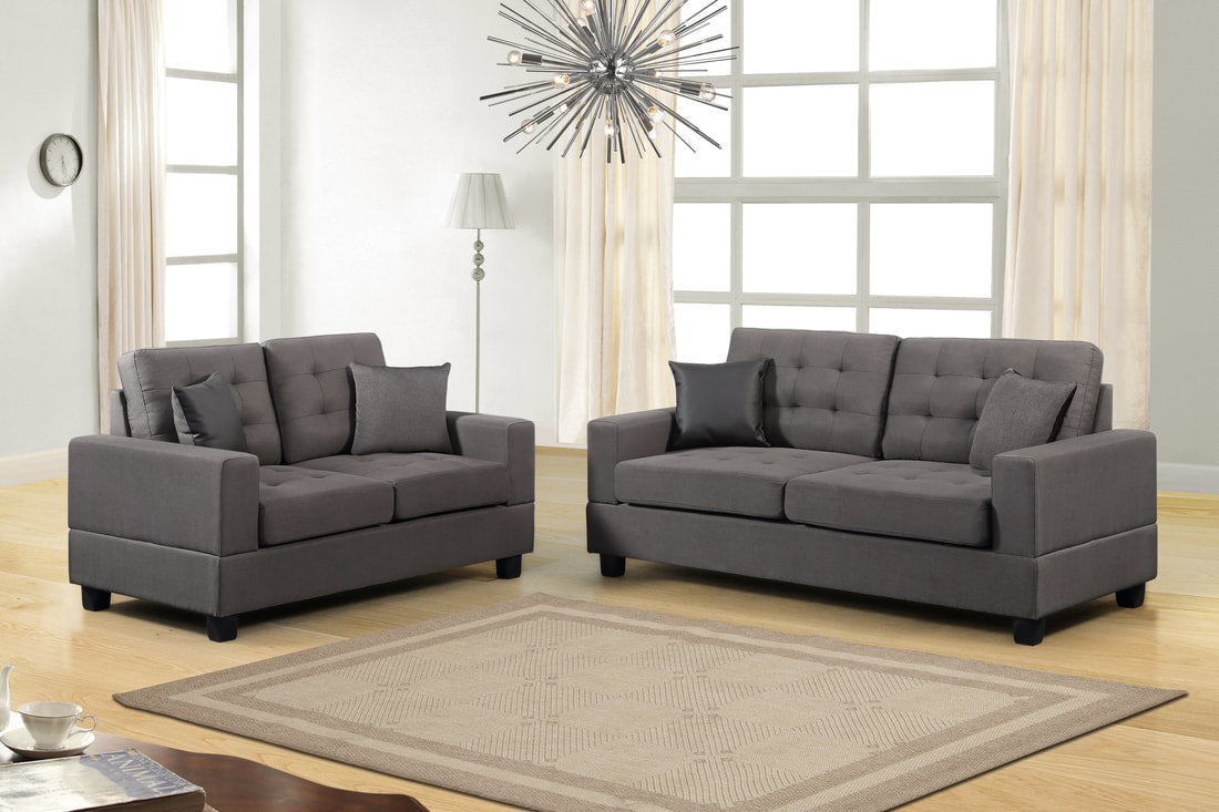 Linen Grey loveseat & Sofa