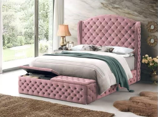 Laura Pink Platform Bed